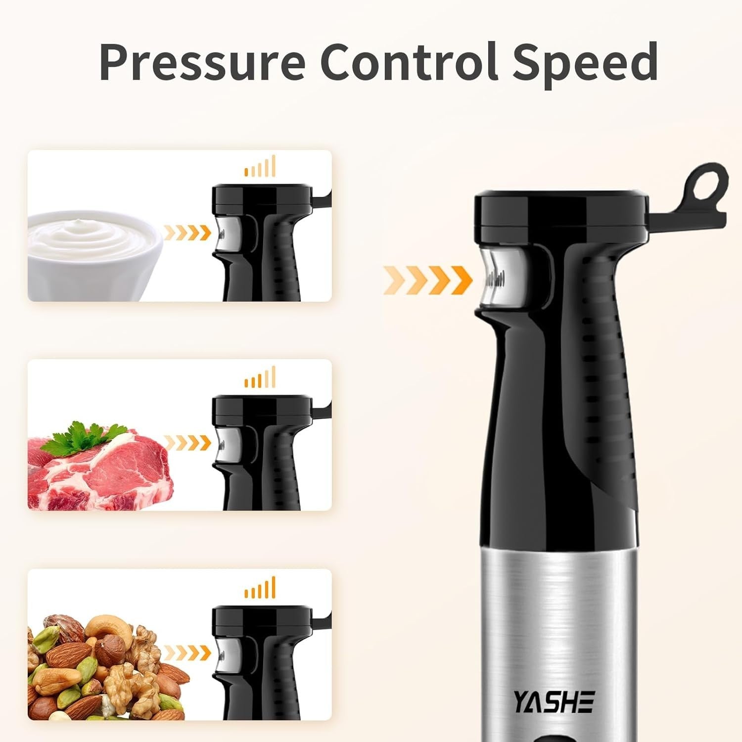 Powerful 5-in-1 Electric Hand Blender with Adjustable Speed & Multi Attachments