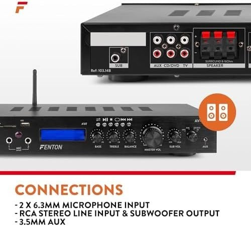 AV-150BT 5-Channel Home Audio Amp Bluetooth 5.1 Surround 150W