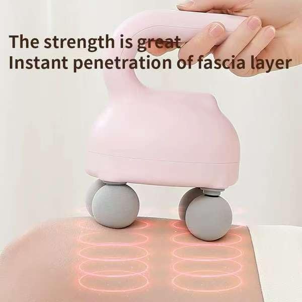 Deep Tissue Massage Gun Quad Head Muscle Relief Portable Percussion Massager