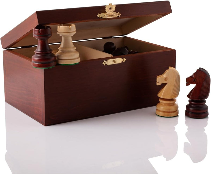 Staunton No.7 Weighted Wooden Chess Pieces with Premium Mahogany Box