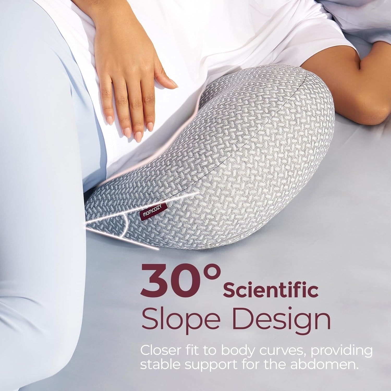 W Shaped Pregnancy Pillow Adjustable Support Back Hip Belly Pain Relief