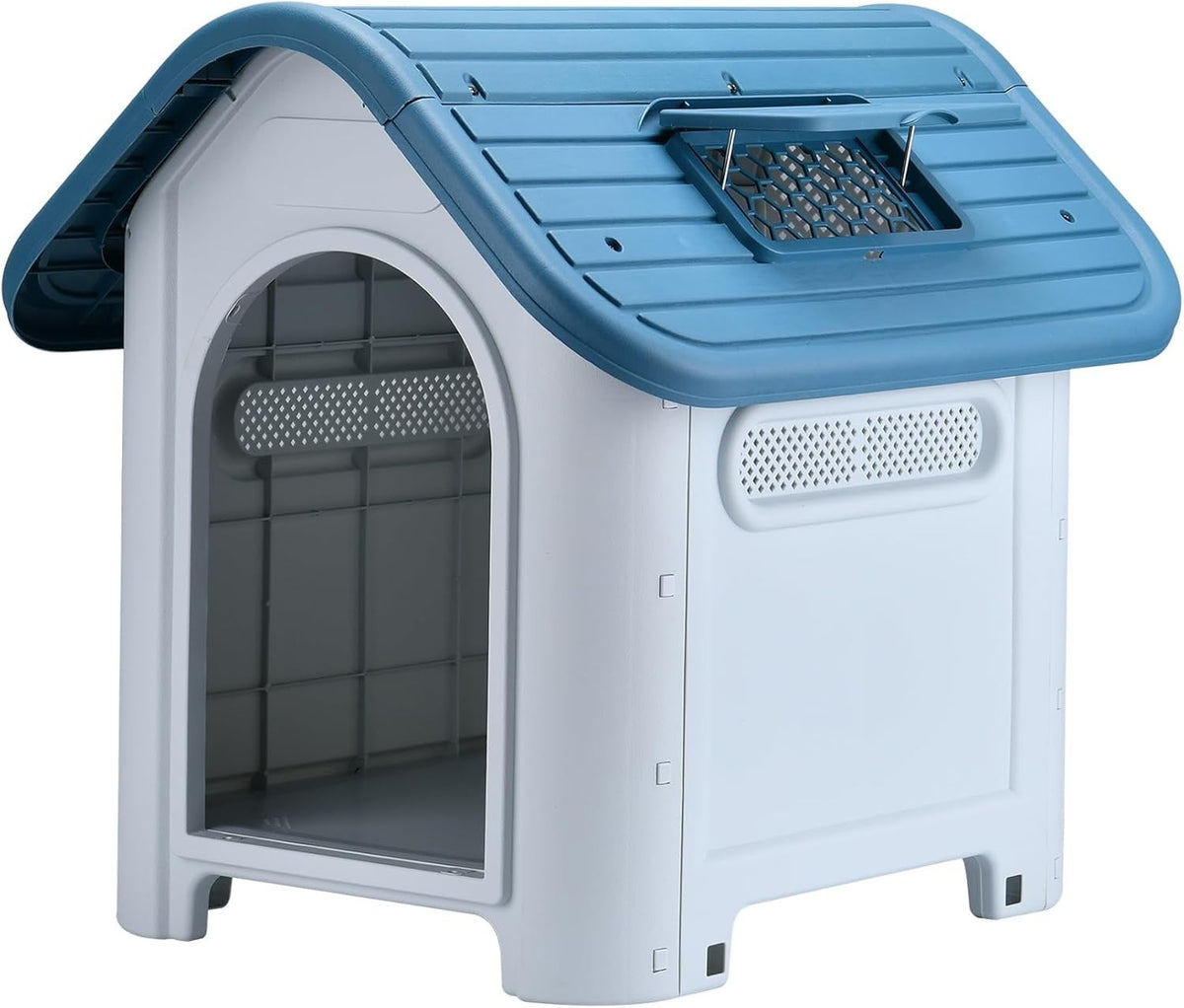 Adjustable Sunroof Small Dog Kennel | Indoor Outdoor Ventilated 75x59x66cm