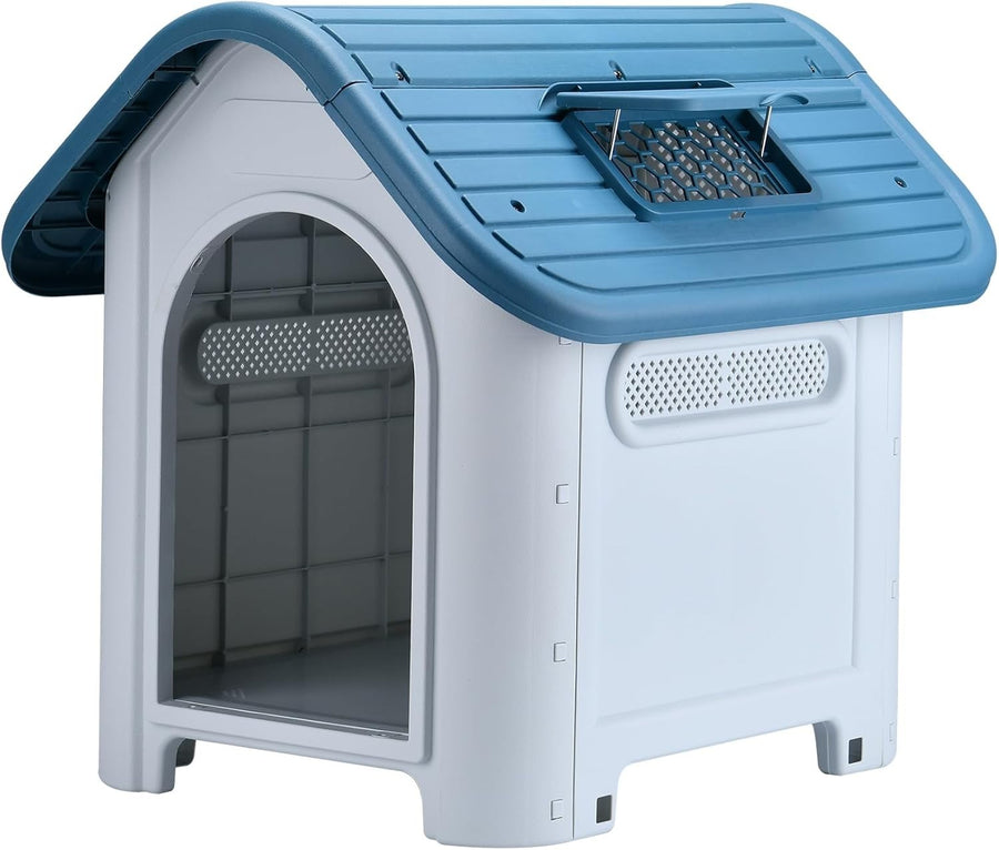 Adjustable Sunroof Small Dog Kennel | Indoor Outdoor Ventilated 75x59x66cm