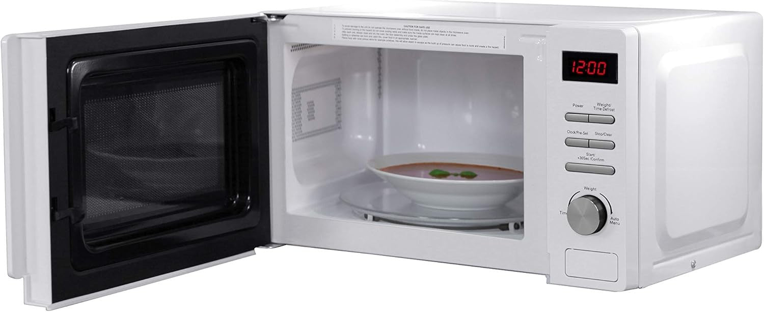 20L Digital Microwave 800W Solo 5 Power Levels Auto Defrost White