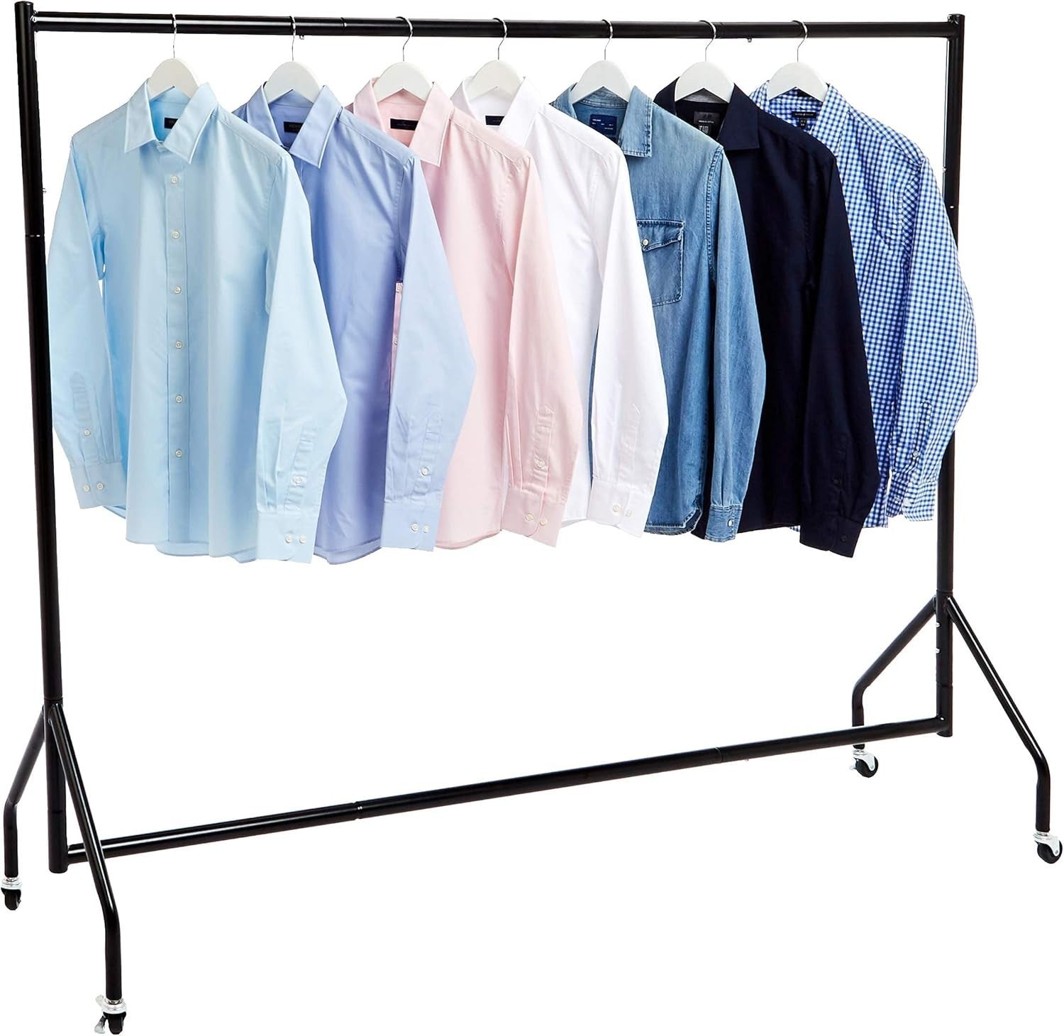 Heavy Duty Clothes Rail 1.82×1.52m Garment Rack Black