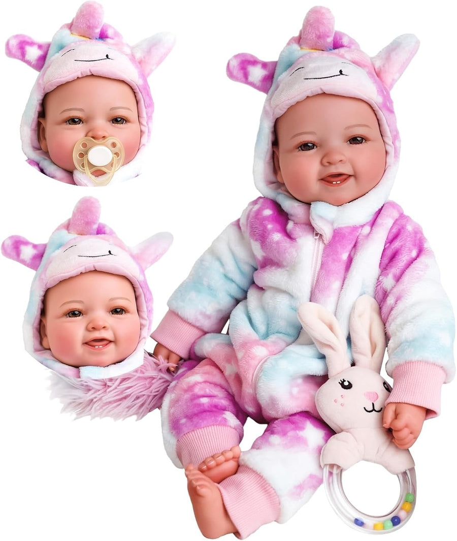 17 Inch Lifelike Baby Doll Soft Body Realistic Newborn Toy Gift