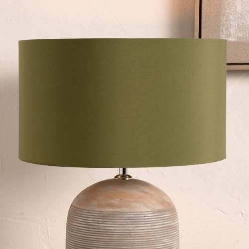 Sage Green Drum Lampshade 35cm Cotton Cylinder Shade Table Floor Lamps