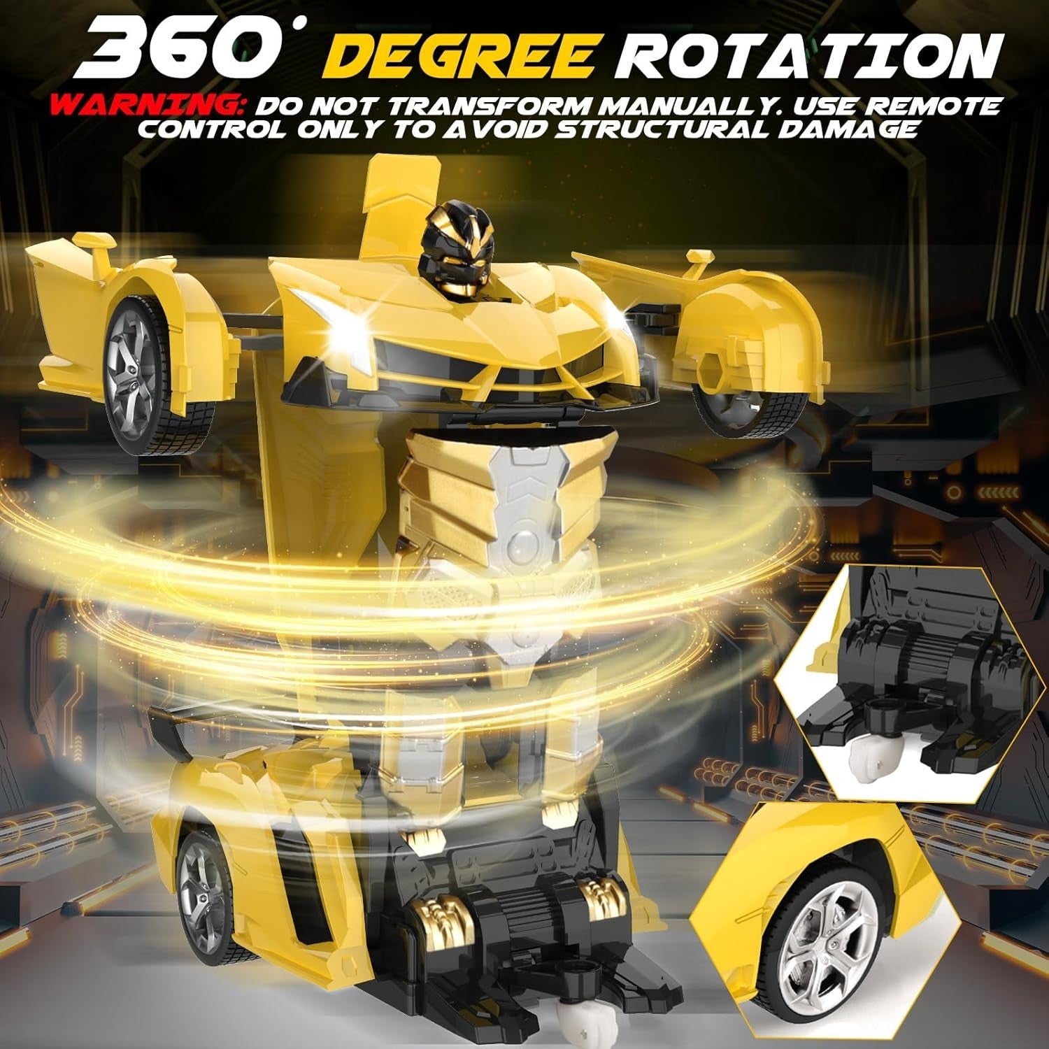 Transforming Robot RC Car 360° Drift Toy – Remote Control Gift for Kids 3–8+
