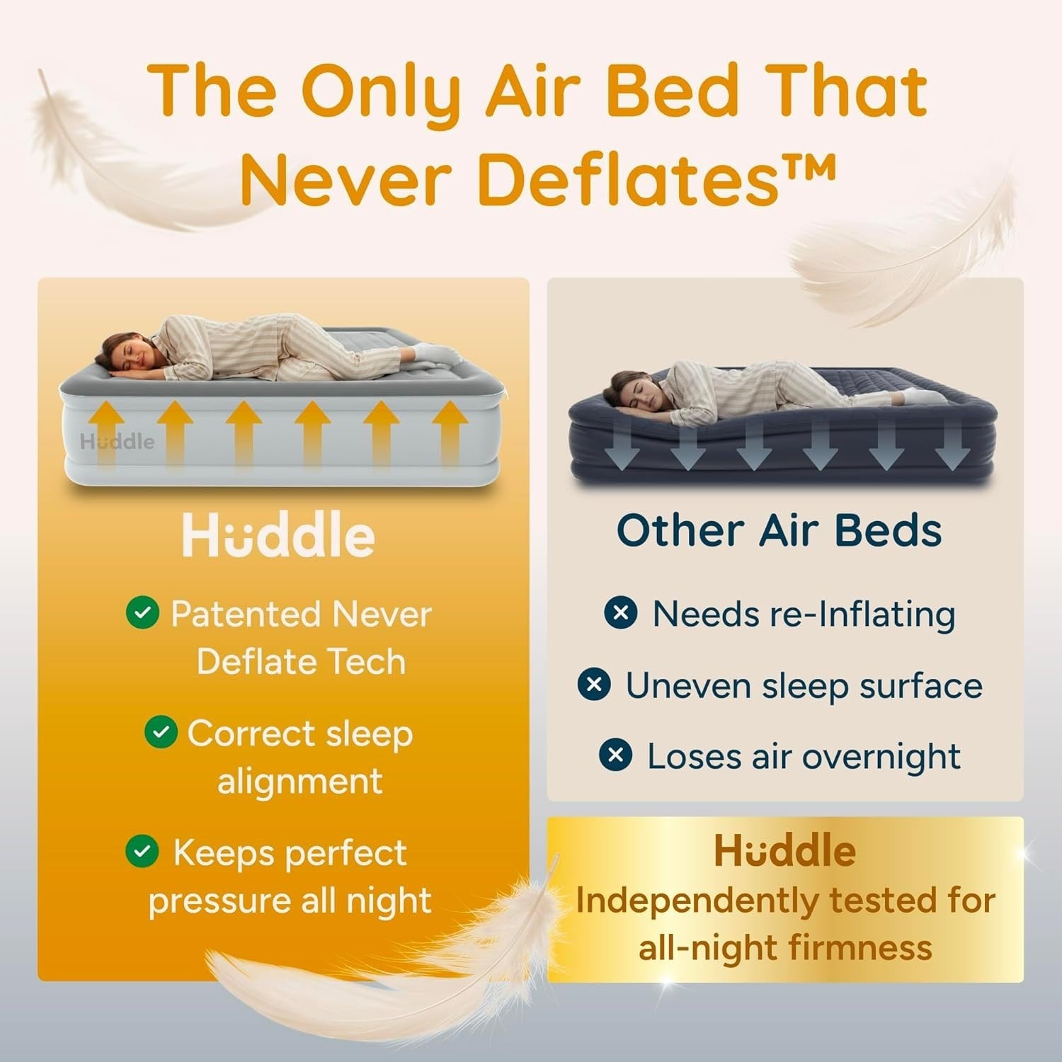 Double Inflatable Air Bed Built-In Electric Pump Raised Guest Mattress