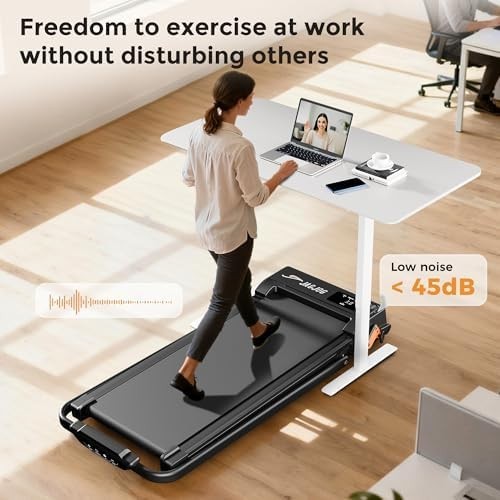 Foldable Treadmill 2.5HP 1-12km/h Incline Under Desk Smart Home Pad