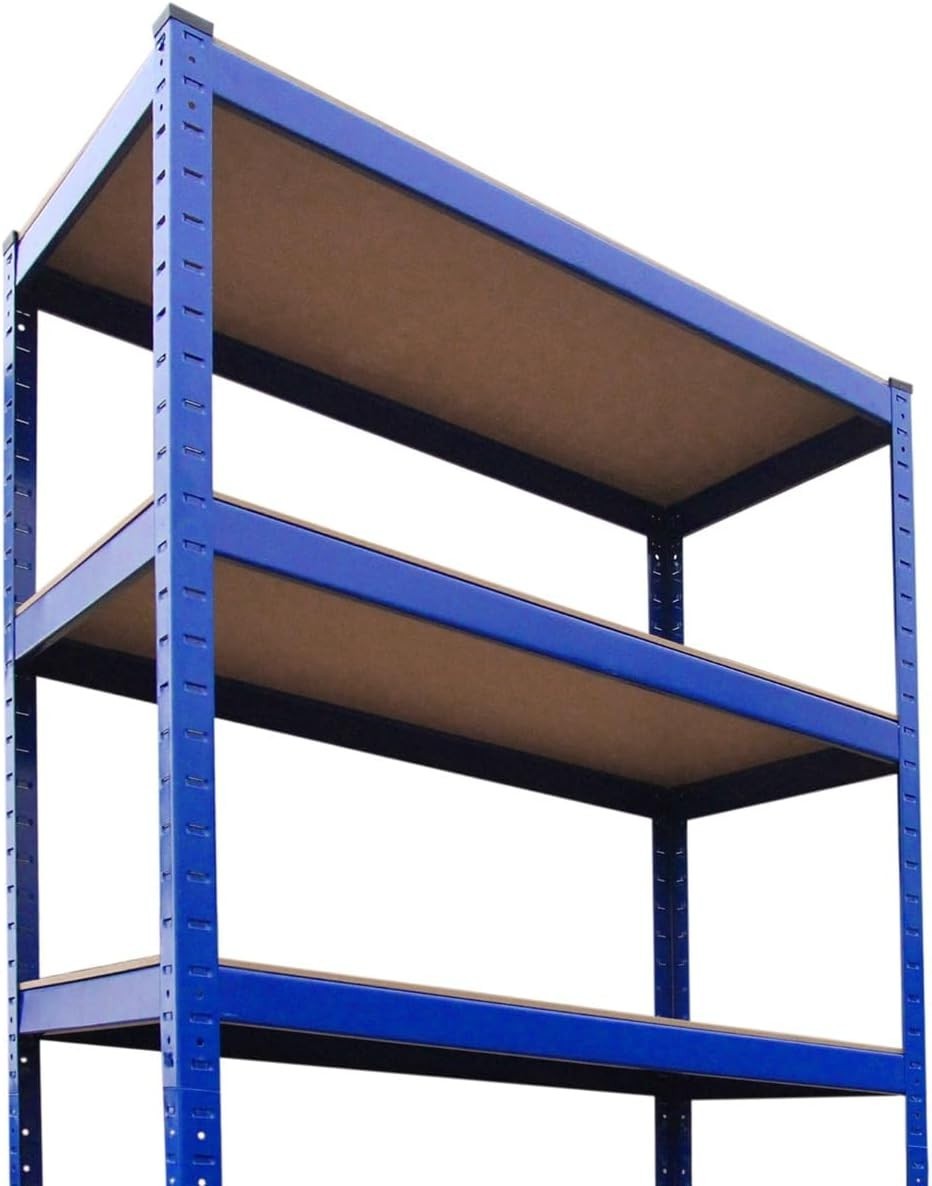 Heavy Duty Boltless Garage Shelving Set 5 Tier Racks 75/90cm + Workbench Kit