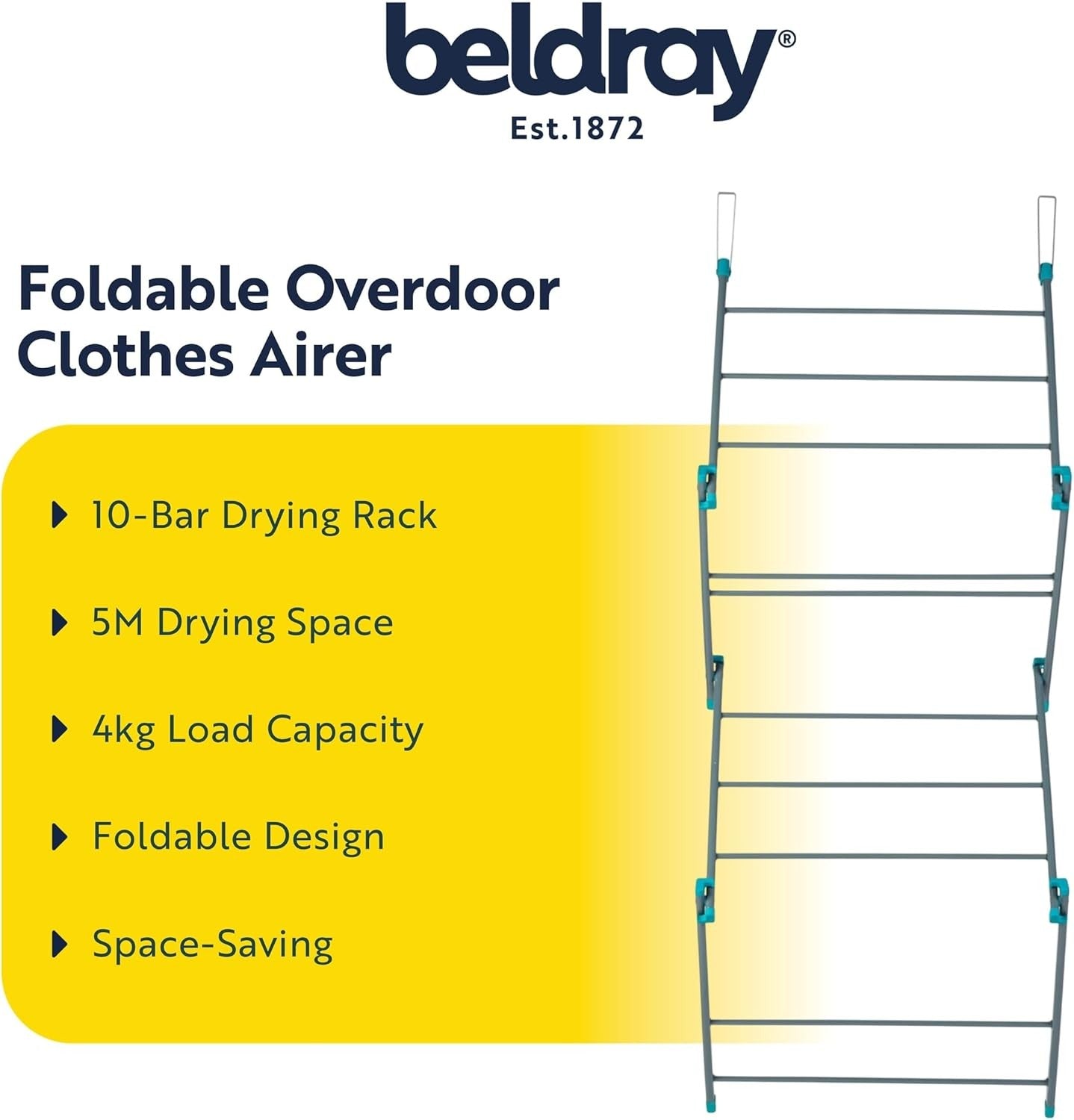 Over Door Clothes Airer Folding Hanging Drying Rack Space Saving Laundry