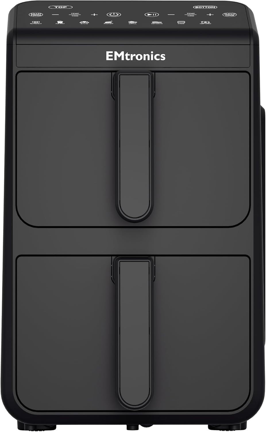Dual Zone 10L Stack Air Fryer 2460W Family XXL Touch Presets Black