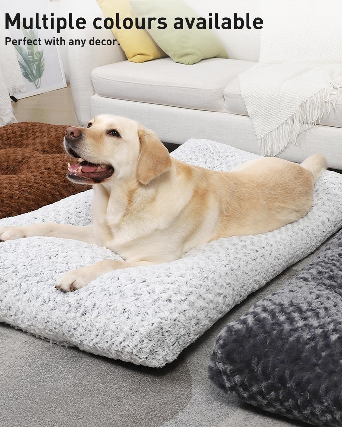 XXL Calming Dog Bed Washable Crate Mattress 122x74x10cm