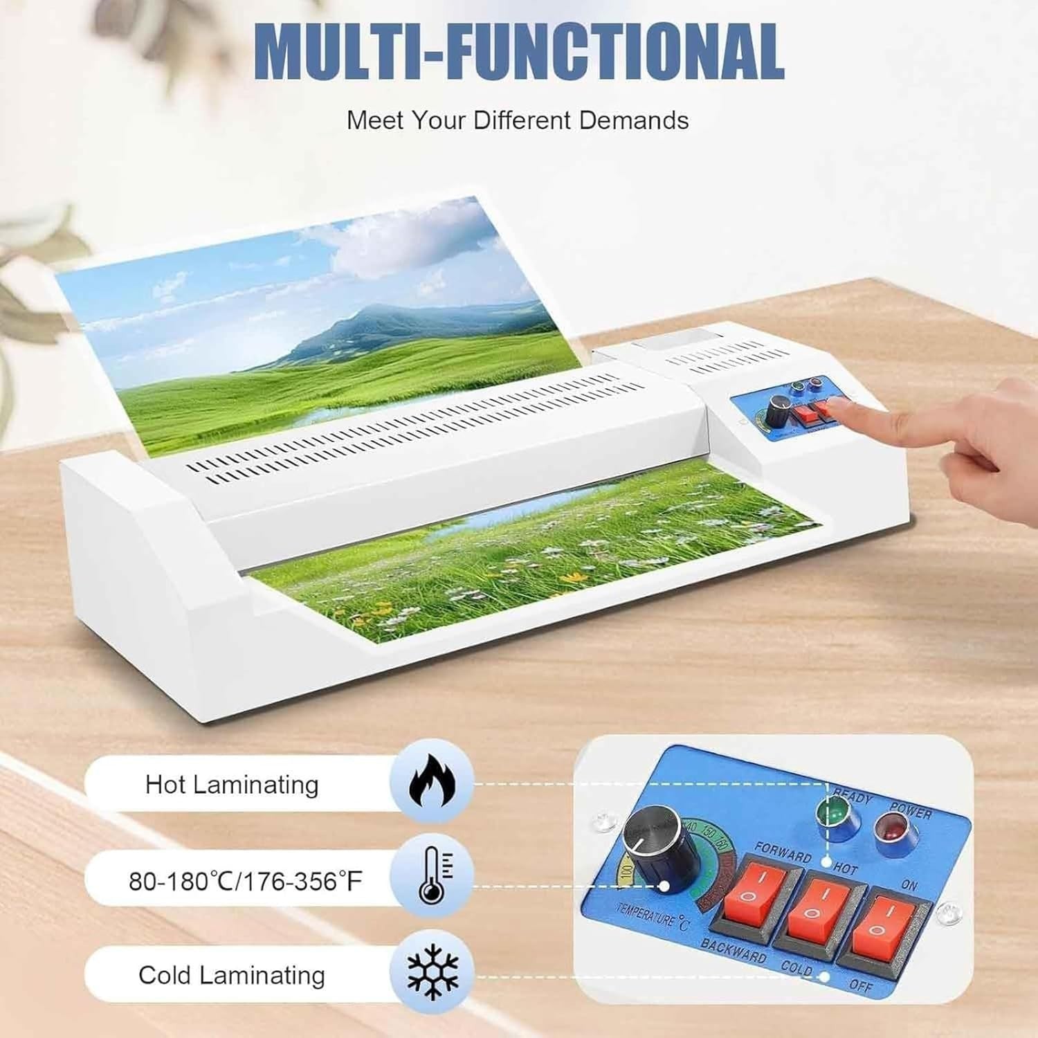A3 Thermal Roll Laminator 32cm Adjustable Temp Hot Cold Commercial