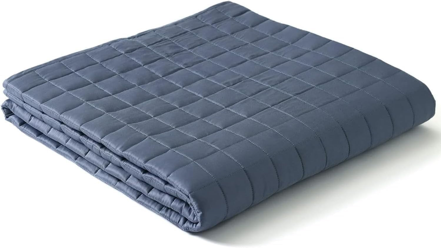 9kg Cooling Weighted Blanket, Blue Grey Bamboo 152x203cm for Sleep & Relaxation