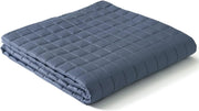 9kg Cooling Weighted Blanket, Blue Grey Bamboo 152x203cm for Sleep & Relaxation