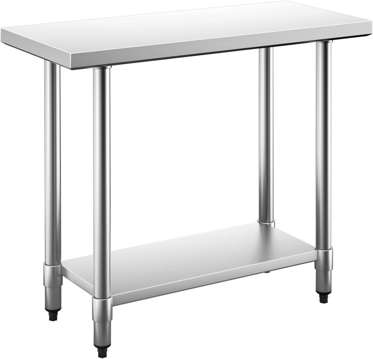 Stainless Steel Catering Table 91x61cm Heavy Duty Prep Workbench 250kg Shelf
