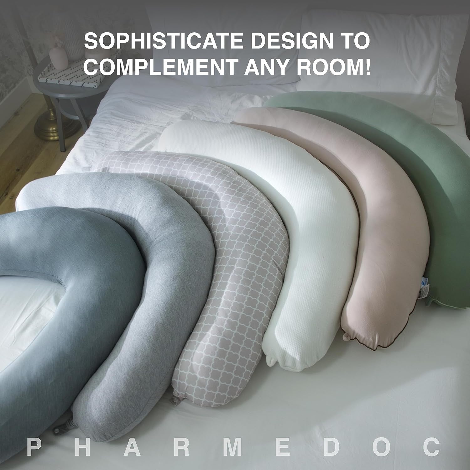 Pregnancy Pillow 2-in-1 Nursing Maternity Full Body Leg Support Washable