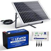 25W 12V Solar Panel Kit 8Ah Lithium Battery 10A Controller