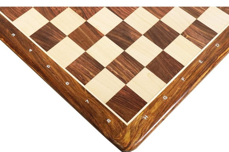 Luxury 21" Wooden Chess Board with 55mm Squares – Rosewood & Maple Inlaid
