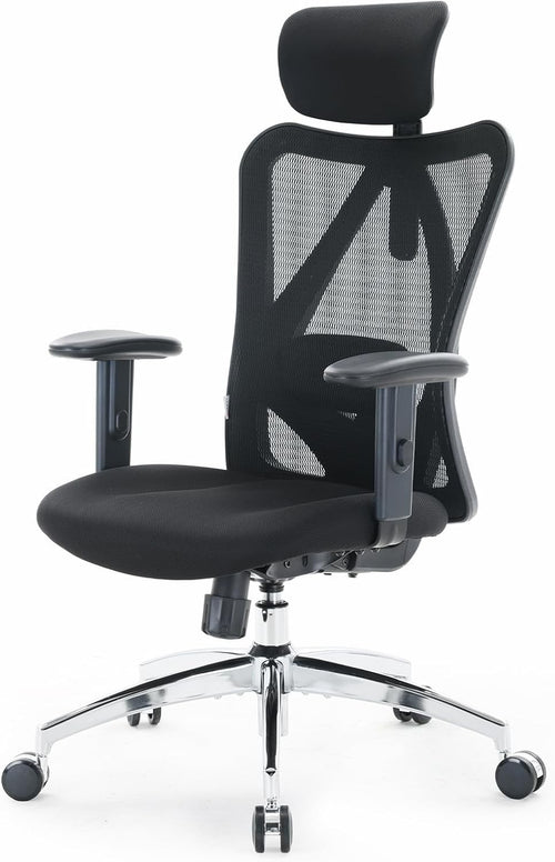 Ergonomic Office Chair Black Mesh High Back Seat Recline Adjustable Armrest Home