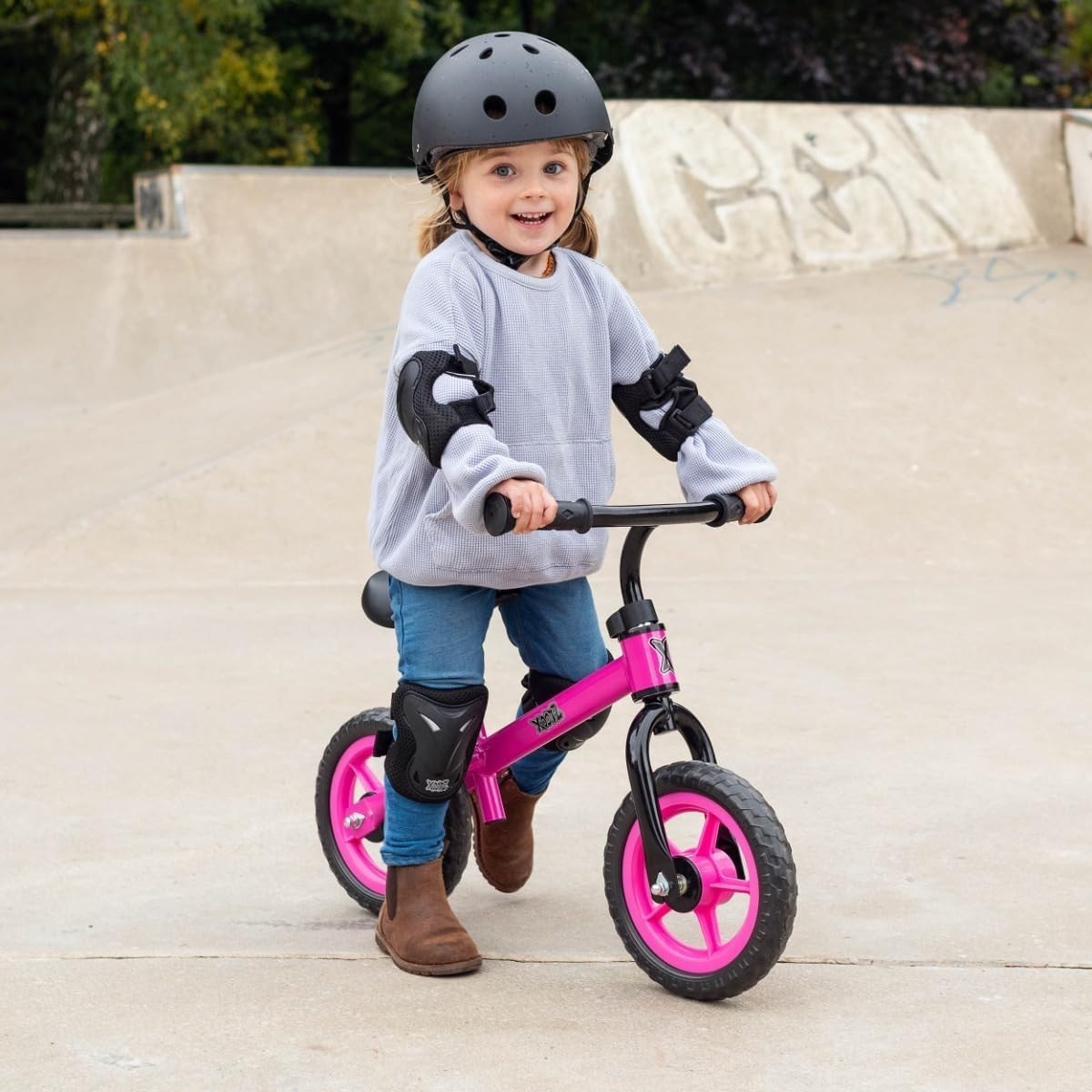 Pink Kids Balance Bike No Pedals Adjustable Seat Training Bicycle 2+
