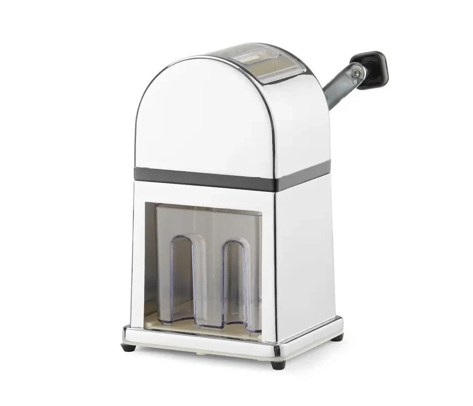 Stainless Steel Ice Crusher Manual Snow Cone Slush Maker Hand Crank