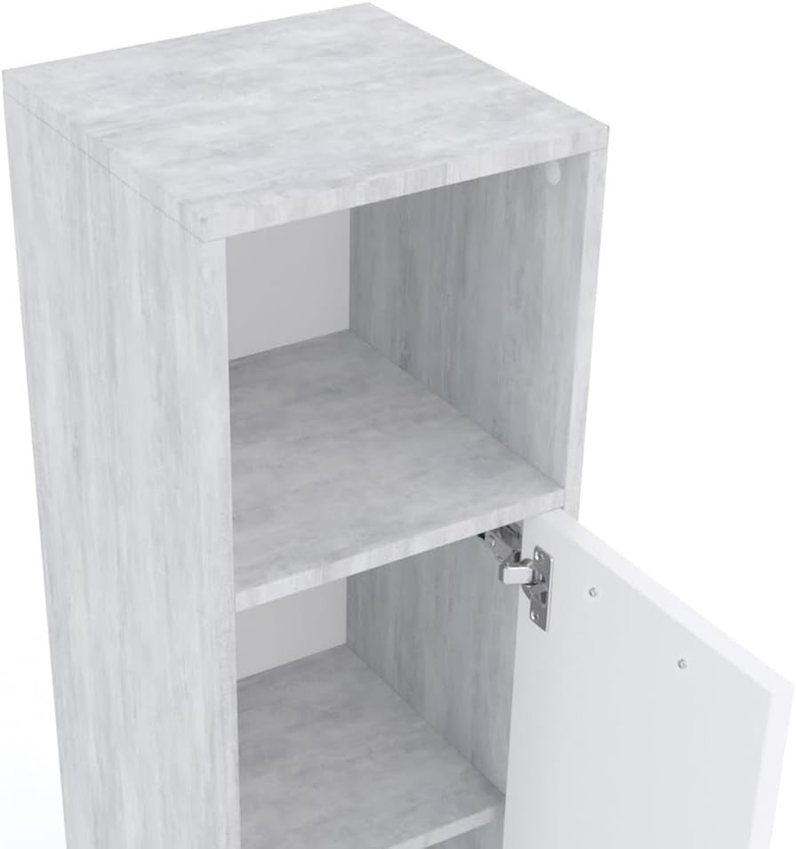 Space-Saving Bathroom Storage Cabinet with Door & Adjustable Shelf 30x95 cm