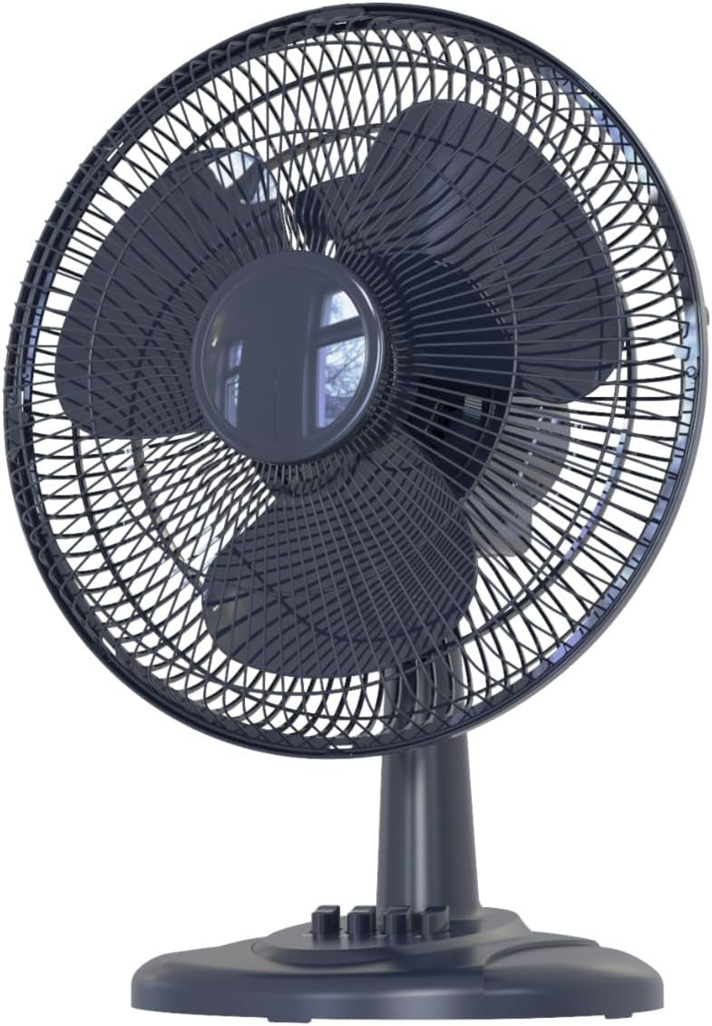 12-Inch Table Fan – 3 Speed, Adjustable Tilt, Quiet Cooling Airflow for Bedroom