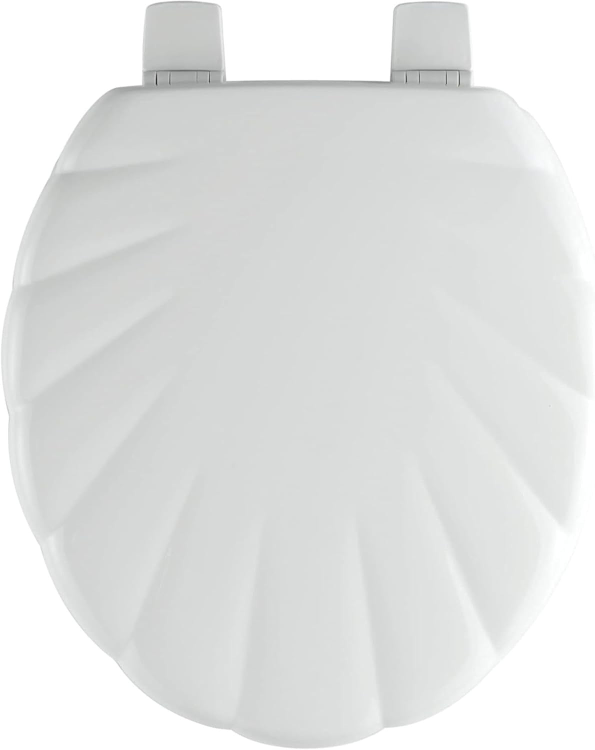 Shell Ultra-Fix Toilet Seat White Wooden Easy Clean Plastic Hinges