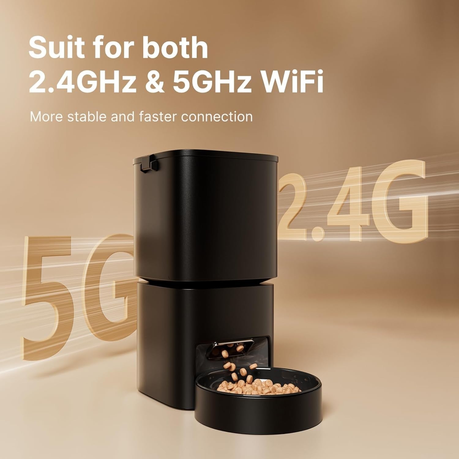Automatic Cat Feeder 5L WiFi App Control Smart Pet Food Dispenser Timer