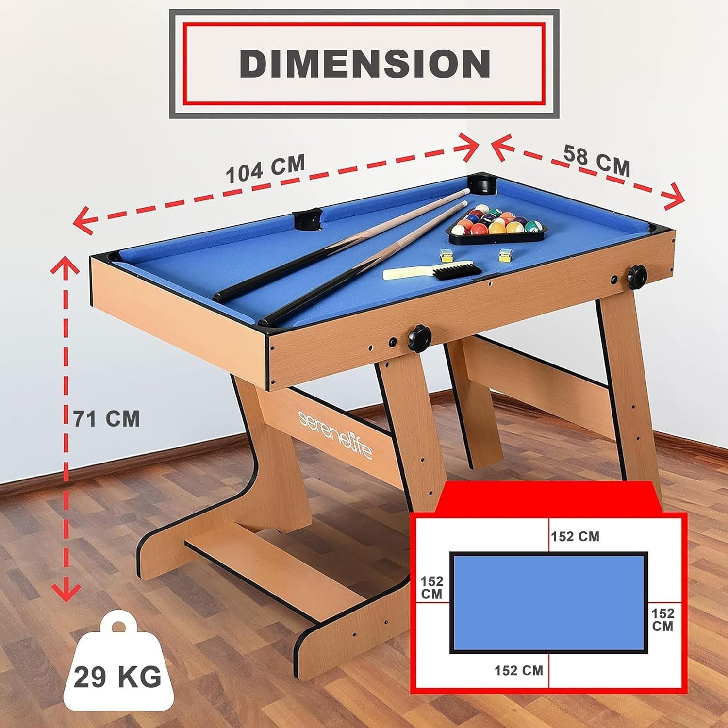 5-in-1 Multi Game Table Foldable Arcade Sports Table Family Fun