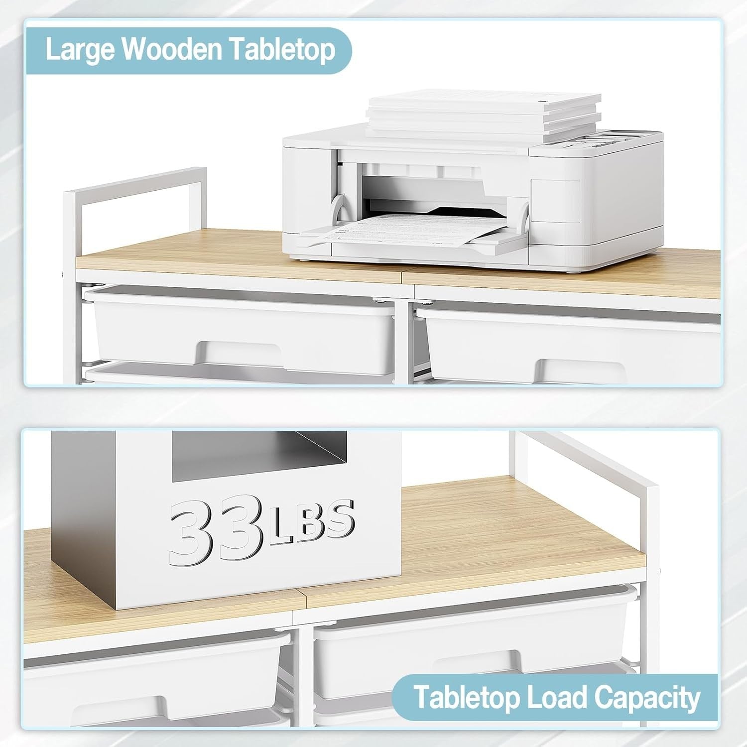 12 Drawer Rolling Storage Cart Craft Organizer Trolley White Wheels