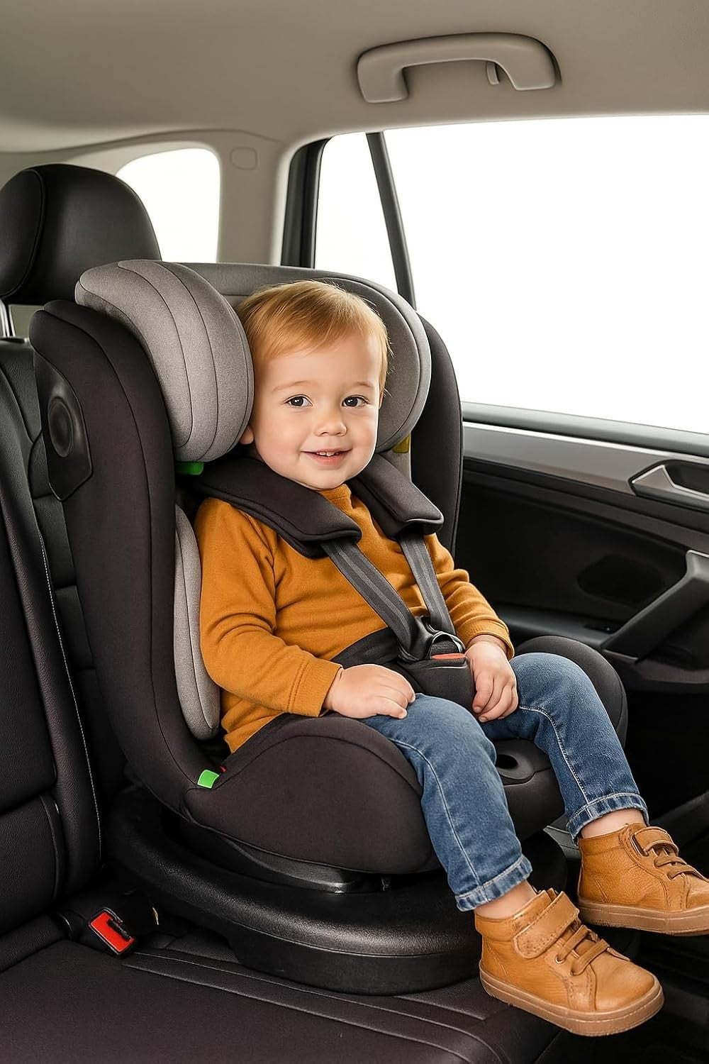 360° Rotating i-Size Car Seat ISOFIX R129 0–36kg Birth to 12 Years Black Grey