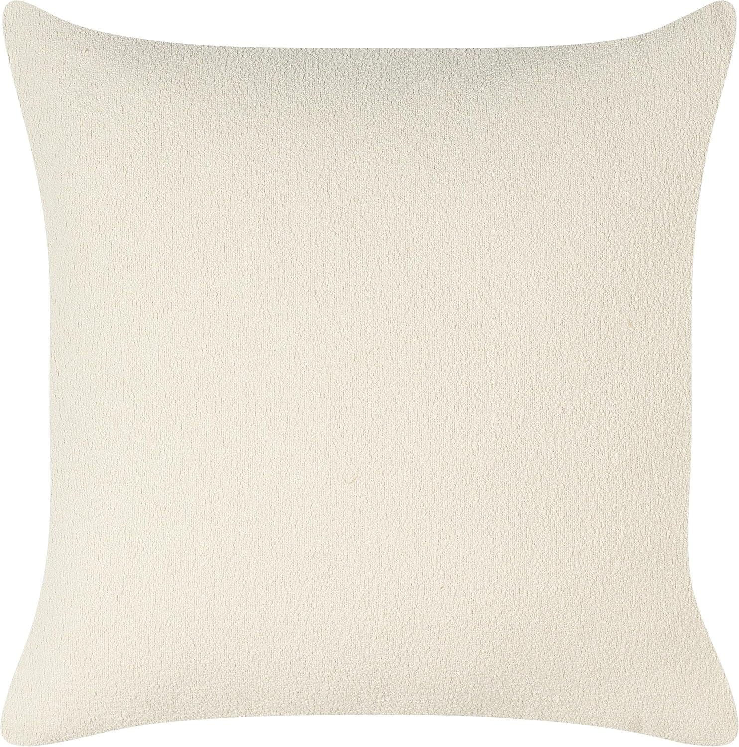 Modern White Boucle Chaise Lounge Left-Hand Sofa with Cushions 77cm Deep