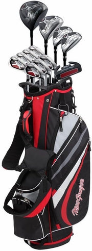 Mens Left Hand Golf Club Set 460cc Driver Hybrids Irons Regular Flex