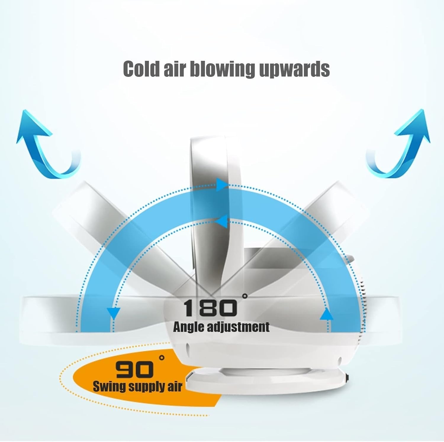 White Bladeless Wall & Floor Fan – 8-Speed Silent Remote Cooling Air Circulator