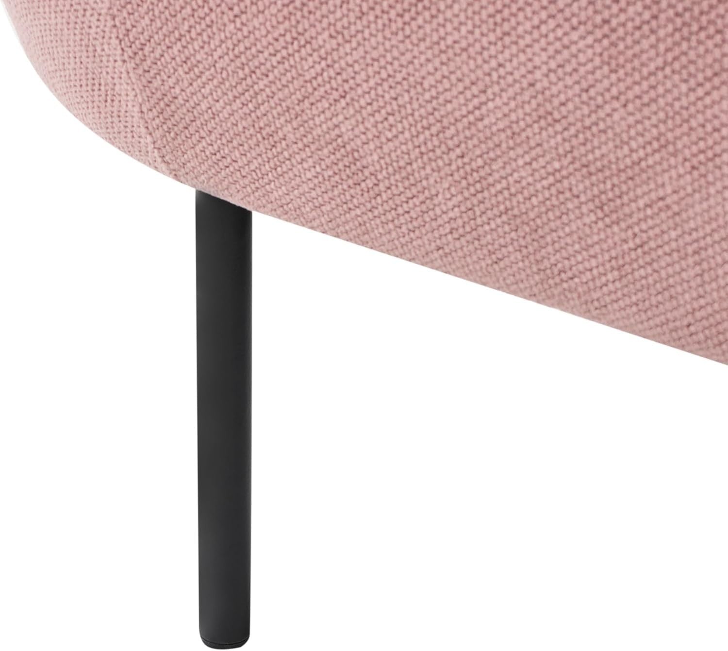 Pink Left Hand Chaise Lounge Modern Polyester Fabric Water-Repellent Legs