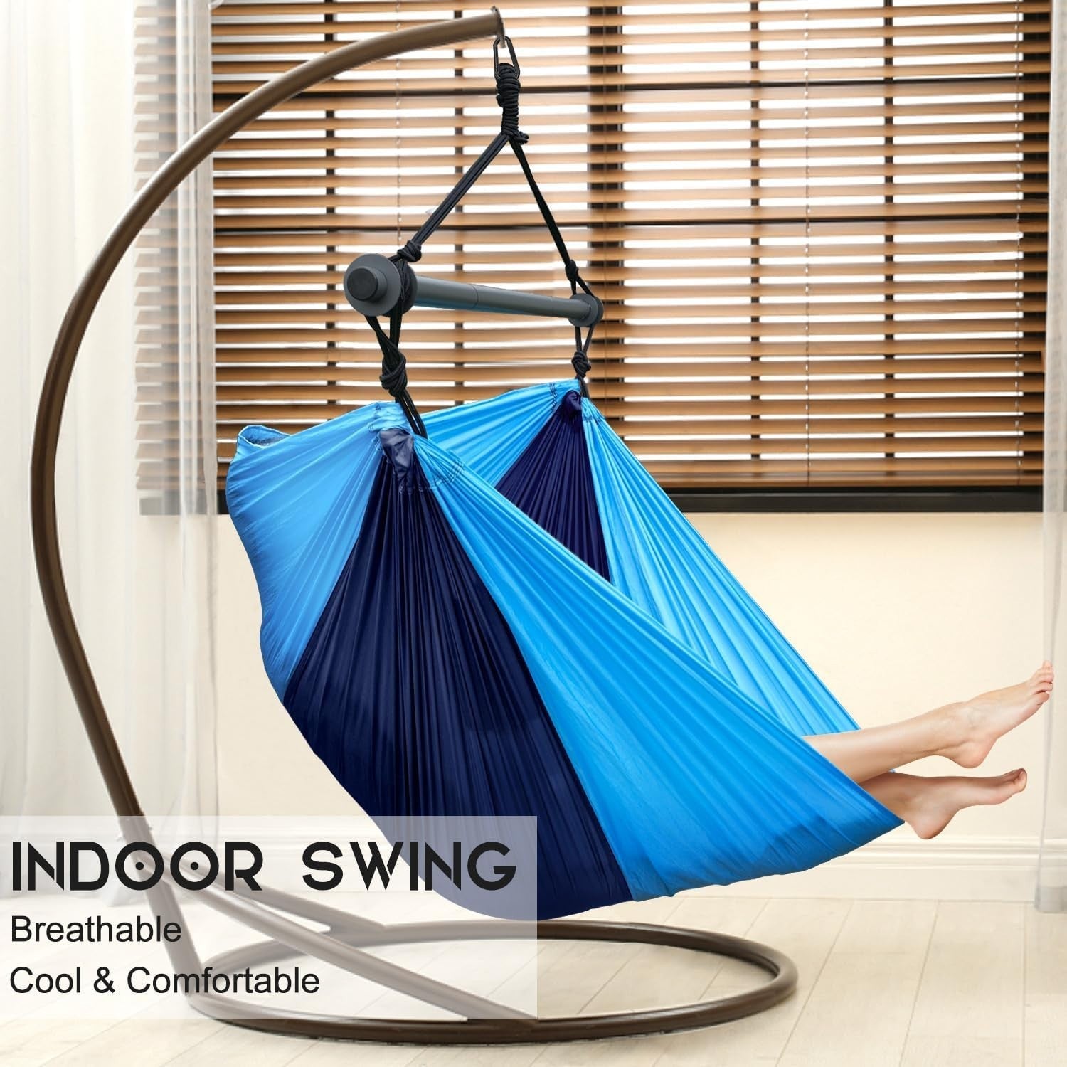 Portable Hammock Chair Swing, Lightweight Outdoor/Indoor, Max 500lbs