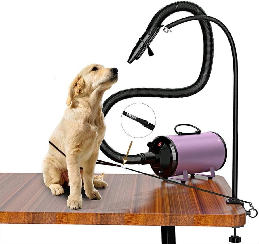 Hands Free Dog Hair Dryer Stand Grooming Table Holder 360° Adjustable Clamp