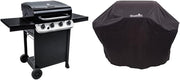 4 Burner Gas BBQ Grill with Heavy Duty Cast Iron Grates + Weatherproof Cover