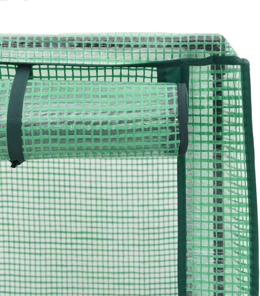 Raised Garden Planter with Greenhouse Cover 80x40x123cm | White Rattan Look
