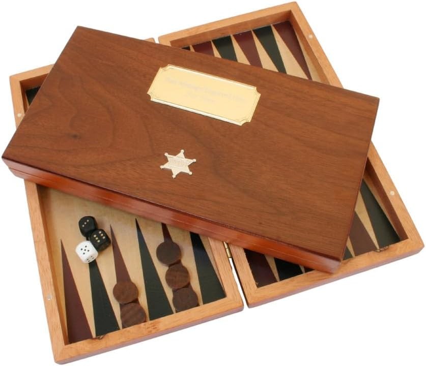 Wooden Backgammon Set Magnetic Folding Travel Pub Board Game Gift