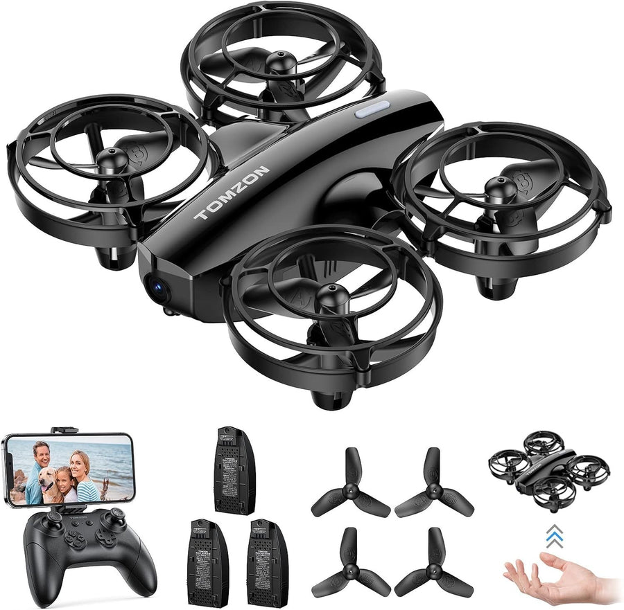 Tomzon Mini Drone 1080P Camera Battle Mode 3 Battery 3D Flip Headless Mode Toy