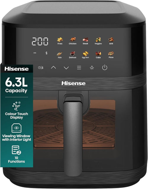 Large Air Fryer 6.3L | 10-in-1 Touch Display Fast Double Heat Healthy Cooker