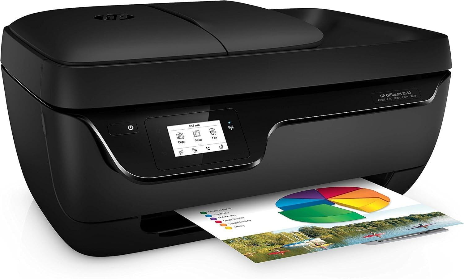 Wireless All-in-One Inkjet Printer A4 Black | 4800x1200dpi Copy Scan WiFi
