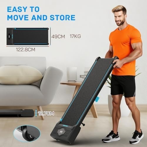 Compact Under Desk Walking Treadmill with LED Display & Remote Control