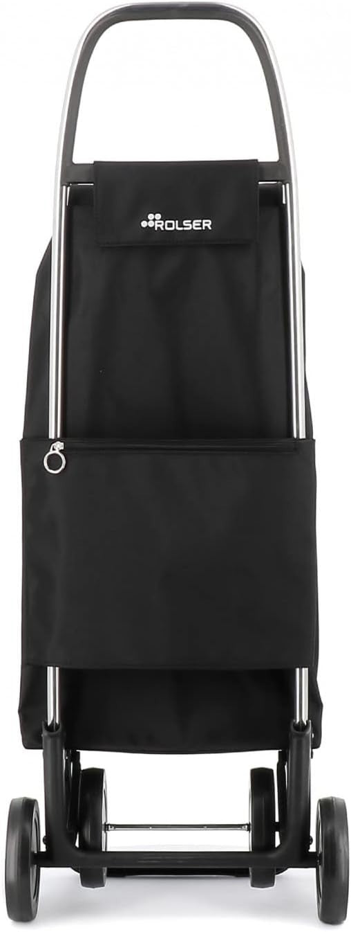 Folding 4-Wheel Shopping Trolley Aluminium Backpack Bag Lightweight Black
