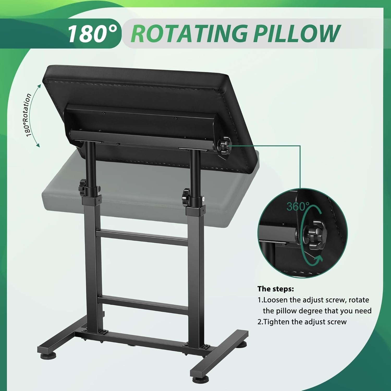 XXL Tattoo Armrest Stand Adjustable Height Angle Heavy Duty Padded Arm Rest